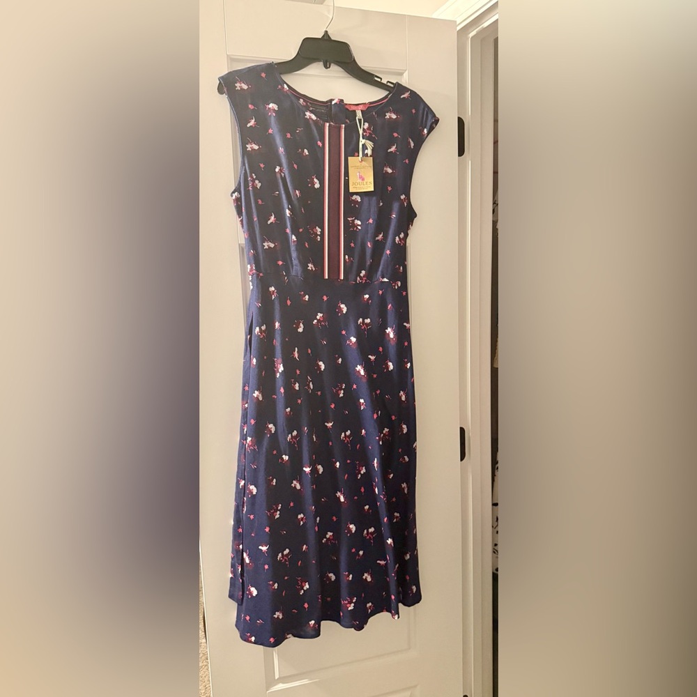 Joules Navy and Red Floral Dress